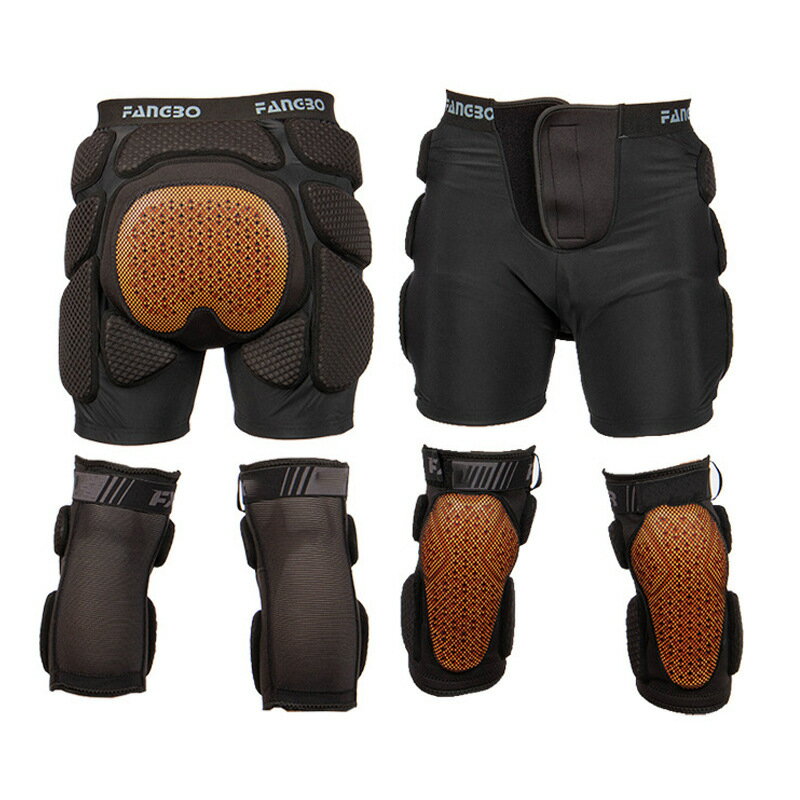 ★スーパーDEAL 10%ポイントバック★ スキー・スノーボード用ガードプロテクター - 3D防護ヒッププロテクター＆膝当て | 男女兼用クッションで衝撃吸収・転倒防止 | スケート・スケボー・インラインなどアウトドアスポーツの安全装備 | 防寒・軽量設計