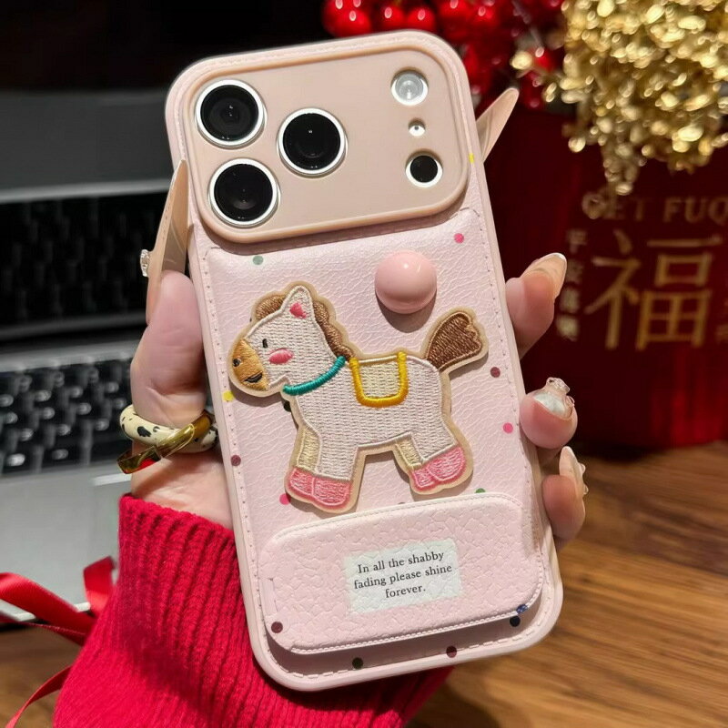 Rakuten - 馬 デザイン iPhoneケース 小馬モチーフ 干支 午年 縁起物 明るいデザイン iPhone17 iPhone16 シリーズ対応 ソフトケース プレゼント mk1