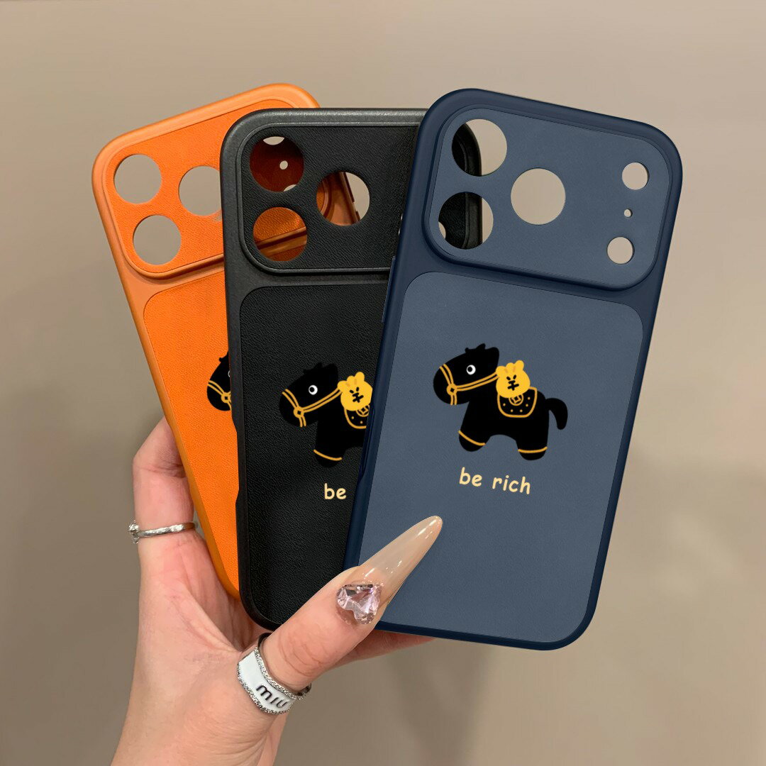 Rakuten - 馬 デザイン iPhoneケース 小馬モチーフ 干支 午年 縁起物 明るいデザイン iPhone17 iPhone16 シリーズ対応 ソフトケース プレゼント 高級感 上品 高見え オレンジ系 洗練された 大人っぽい デザイン mk55
