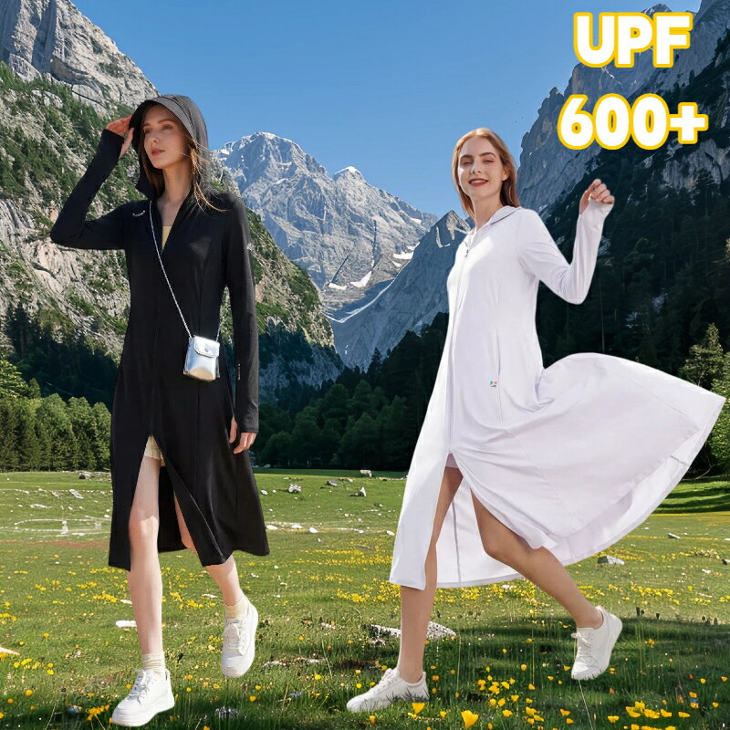 Rakuten - Supield ロング丈 全身日焼け止めコート 全波長 UPF600+ 超ロング レディース 日焼け止め服 紫外線対策 ひんやり涼感 夏 通勤 アウトドア