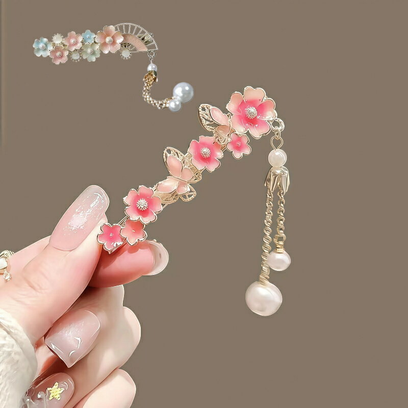 Rakuten - 桜モチーフ ヘアアクセサリー ヘアクリップ ヘアピン 春 写真映え SNS映え 上品 かわいい 小物 レディース 卒業 入学 プレゼント 2点セット ytjp18