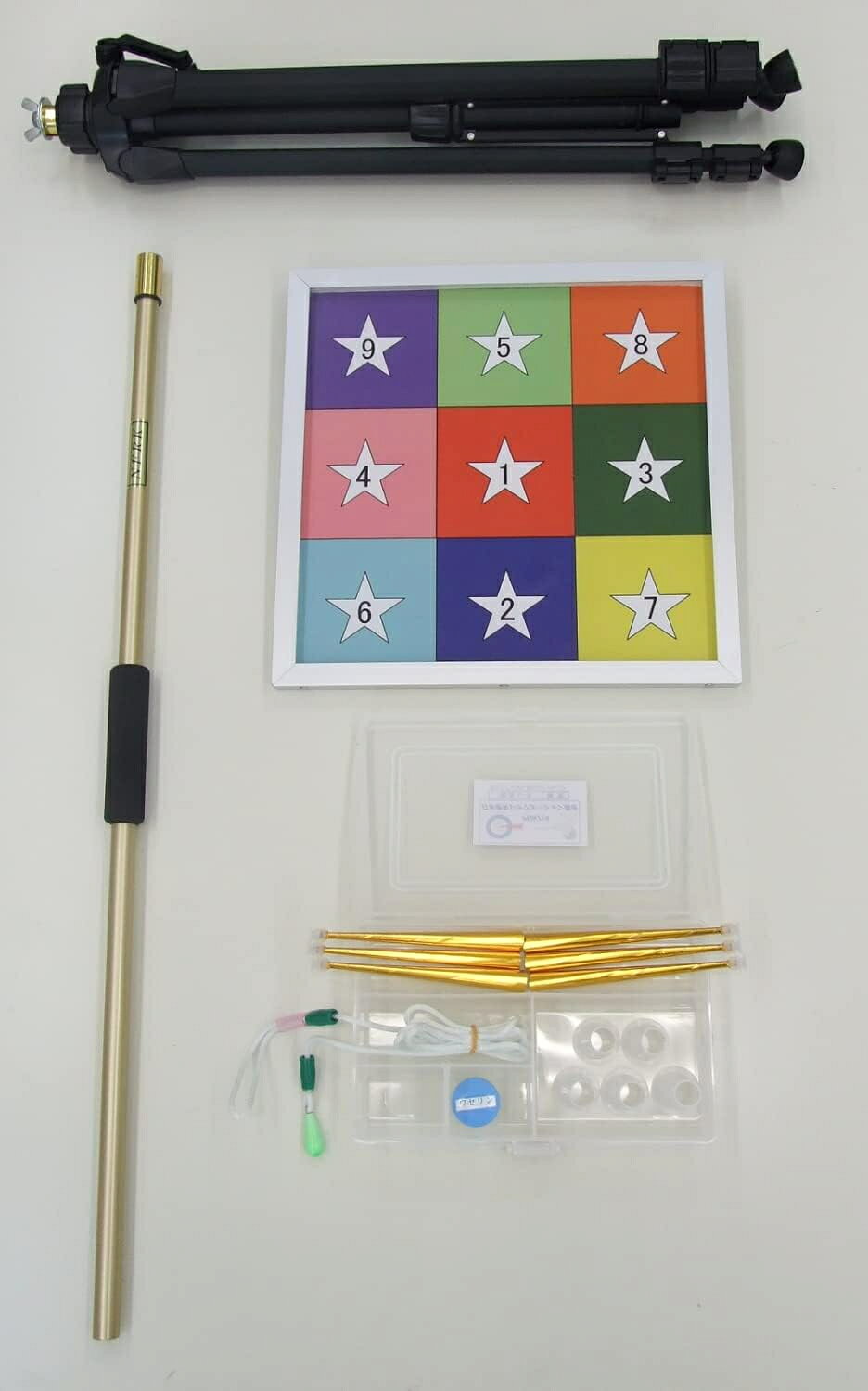 みんなで楽しく簡単吹矢！70cm筒用吸盤式ビンゴ的スタンドセットQBS700