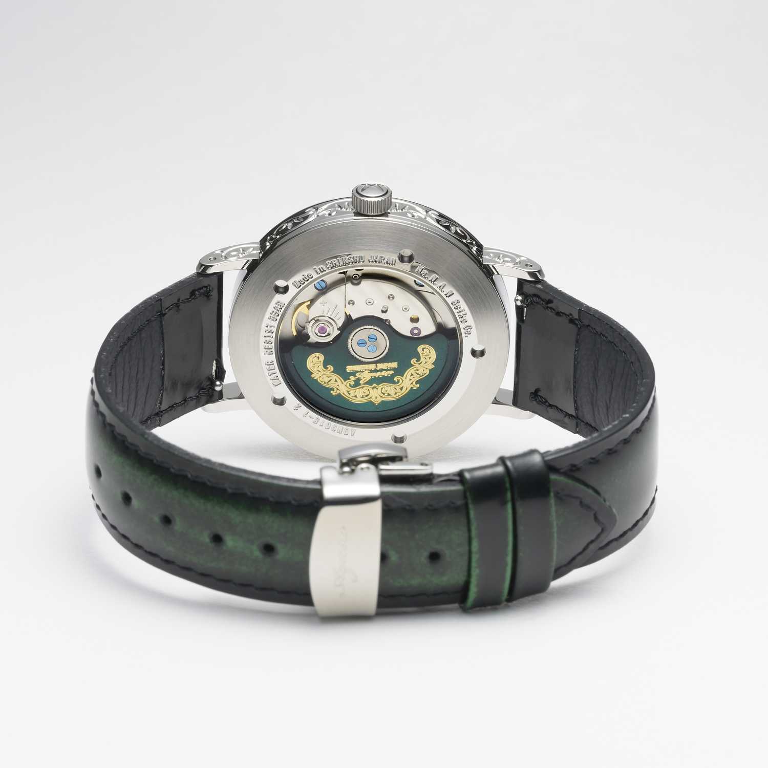 腕時計 Azusa ORTHODOXY KIZAMU グリーン アズサ オーソドキシー パーリィークラシックベルト メカニカル 自動巻 日本製 メンズ【送料無料】