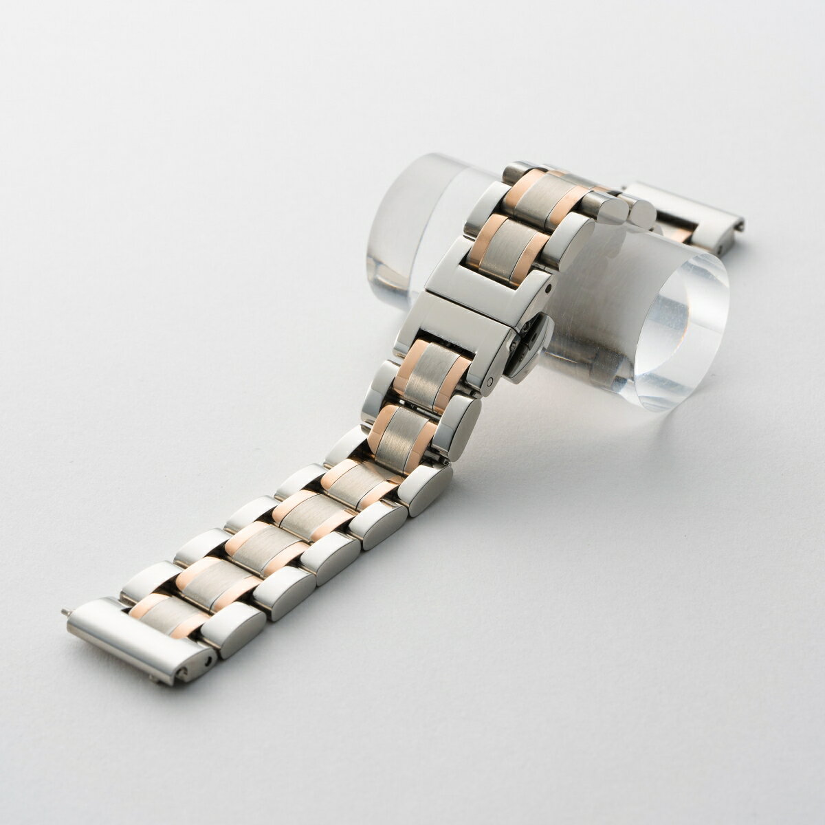 時計ベルト Azusa Marble-W用 ステンレスベルト 16mm ワンタッチバネ棒