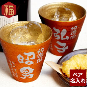 両親 ペア タンブラー お祝い プレゼント 名入れ 【 割れない 冷える 焼酎グラス 朱色 ペア セット 】 焼酎 グラス ペアセット 名前入り 誕生日 縁起物 母 祖父 祖母 赤 還暦祝い 米寿のお祝い 還暦 古希 喜寿 米寿 祝い 年配