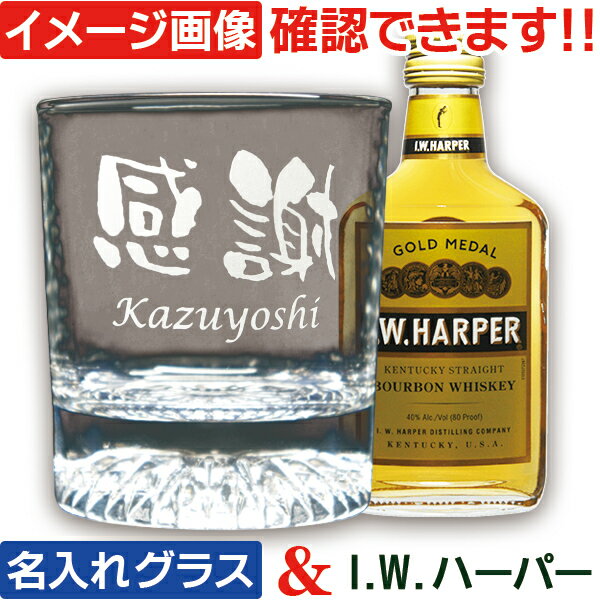 ※未成年者の購入及び飲酒は法律で禁止されています。当店では未成年への酒類の販売は致しません。年齢確認のため、上記選択ボタンでご購入者様の年齢を御指定ください。また、備考欄にご購入者様の年齢をご記入ください。 ふくふくクリエイトの商品はさまざまなシーンで ご利用いただいています 【季節のイベントに】 お正月 節分 バレンタイン バレンタインデー 義理チョコ ホワイトデー お花見 歓送迎会 イースター 行楽 子供の日 母の日 父の日 お中元ギフト 御中元 敬老の日 お祭り お盆 歓迎会 送別会 法事 ハロウィン 冬ギフト 夏ギフト クリスマス 年末年始 忘年会 お歳暮 御歳暮 お年賀 御年賀 【お祝いなどのお品に】 誕生日プレゼント 贈り物 贈りもの 御祝 お祝 御礼 お礼 結婚記念 結婚記念日 快気内祝い 内祝 内祝い 結婚祝い 結婚内祝い 引き出物 結婚引出物 出産祝い 出産内祝い プチギフト 快気祝い 新築祝い 開店祝い 進学内祝 入学内祝 手土産 お土産 志 粗品 香典返し 記念品 ギフト プレゼント 退職祝い 還暦 還暦祝い 古希 古希祝い 喜寿 傘寿 米寿 卒寿 白寿 紀寿 百寿 銀婚式 金婚式 入学 入学祝い 卒業 卒業記念 送別 成人 成人式 昇進祝い オープン祝い 記念日 表彰 【生活や仕事のシーンで】 新生活 引越し 会社 業務用 会議 テーブル 机 ノベルティ 打合せ ロゴ たばこ タバコ 店舗 飲食店 お客様 クラブ サークル チーム 同好会 ペアセット 食器 飲み会 宅飲み 旅行 パーティ 町内会 寄り合い お茶会 女子会 ママ友会 子供会 景品 行事 同窓会 ふくふくクリエイト 部活 大学 高校 サッカー 野球 ゴルフ コンペ 大量注文 両親 上司 男性 女性 彼氏 彼 彼女 父 母 友人 友達 夫 妻 祖父 祖母 お父さん お母さん おじいちゃん おばあちゃん 【商品名について】 当店は名前、デザイン、日付、メッセージなどをお入れする商品を『名入れ 』としております。 名いれ ないれ 名入り 名いり ないり 名前入れ 名前いれ 名前入り 名前いり 文字入れ 文字入り 彫刻 印字 刻印 、以上のような場合も同じで、サンドブラスト加工による商品となります。名入れグラス(HK) ＆ウイスキーI.W.ハーパー i.w.harper ※ 世界でひとつ…ウイスキーグラスのセット！ ※ 様々なイベントでの贈り物として人気です！ 誕生日プレゼント 結婚祝い 還暦 古希 退職祝い 母の日 父の日 バレンタイン ホワイトデー クリスマス 部活 サークル 開店 周年記念 会社 記念品 卒業 入学 成人 就職 祝い 敬老の日 子供の日 その他の行事でのギフトとして最適です。 ※ 「彫刻加工」にて、ひとつひとつ丁寧に仕上げます （印刷では御座いません） ※ デザイン のご紹介です いろんなシーンに対応して頂ける様に、 当店オリジナルのデザインを多数ご用意しました。 ※ フォント（書体） のご紹介です ※ 注文方法 はこちらをご覧ください ※ ご注文後は当店におまかせください ご注文後、お客様の注文内容に合わせた ”商品のイメージ画像” がご確認頂けます。 大人気♪名入れグラス＆ウイスキー I.W.ハーパー I.W.HARPER お洒落で喜ばれるギフトを是非どうぞ！