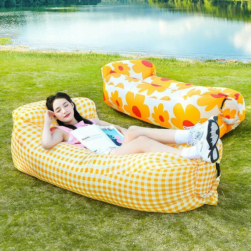 エアーソファー 一人 コンパクト アウトドア 折りたたみ 収納バッグ付き 色多い エ...