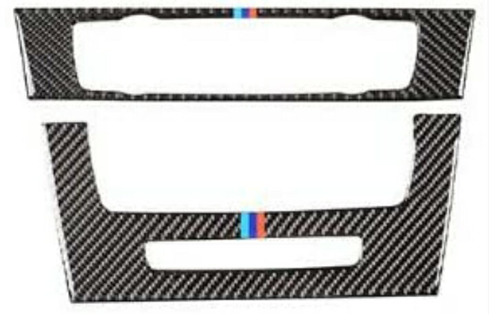 Rakuten - ブラックカーボン調 BMW 3シリーズ オーディオ エアコン コンソール パネル カバー ドレスアップ 内装 カスタムパーツ 送料無料
