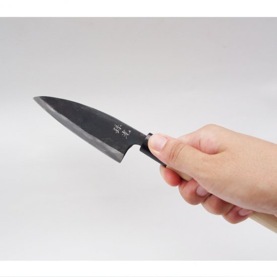 イカ割き包丁（納期：1カ月程度）120mm ふくべ鍛冶 丹精を込めた職人手づくり 能登地域 万能包丁 ハガネ 伝統 ブランド 大変人気 プレゼント ギフト 誕生日 記念日 自宅用 日常使い 調理器具 キッチングッズ 3