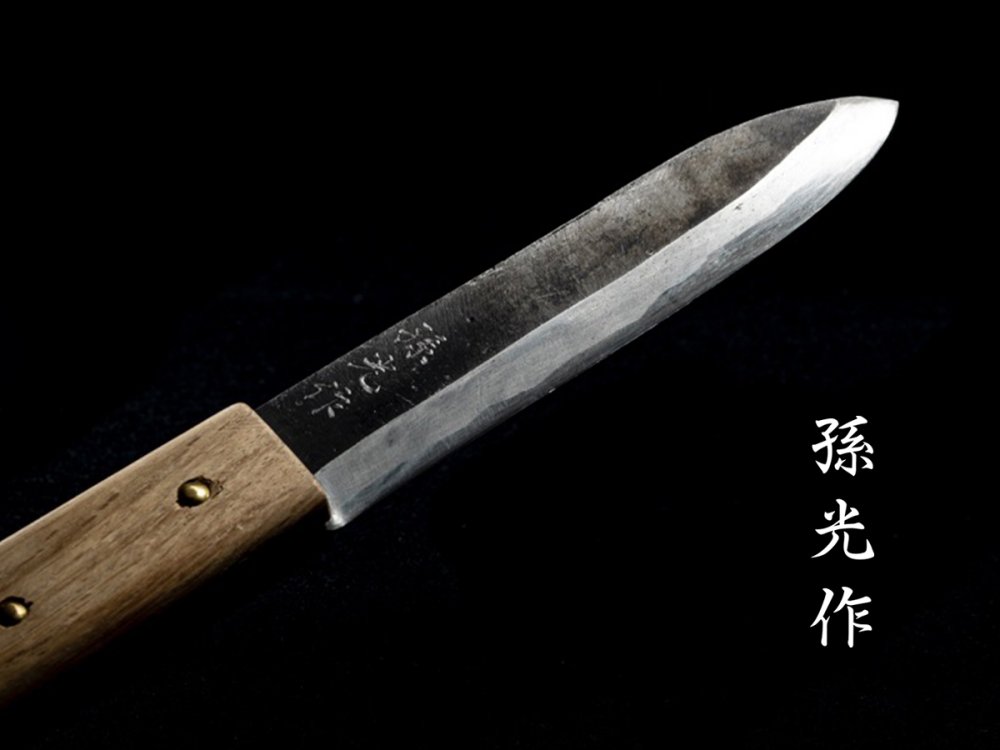 能登マキリ(孫光作)　和鉄　鍛接（納期：6カ月程度）135mm ふくべ鍛冶 丹精を込めた職人手づくり マキリ 能登 万能包丁 万能ナイフ 小刀 包丁 アウトドア キャンプ ガーデニング プレゼント ギフト 誕生日 記念日 自宅用 日常使い キッチングッズ