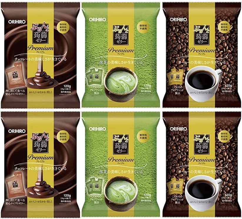 ぷるんと蒟蒻ゼリー プレミアム 人気3種セット（チョコレート・抹茶・コーヒー）各2袋　計6袋セット オリヒロのサムネイル