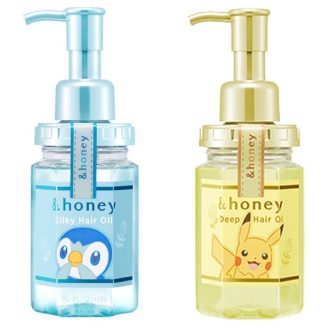 アンドハニー ＆honey Silky ポケモンオイル スムースモイスチャーヘアオイル　ポッチャマデザイン バブルサボンハニー 100ml ピカチュウデザイン ディープモイスト エレキフルールハニーの香り 100ml