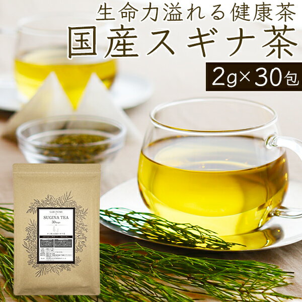 【抽選ポイント実施中】 すぎな茶 スギナ茶 国産 30包 (2g×30包) ノンカフェイン 杉菜茶 すぎ菜茶 ミネラルの宝庫 天然 野草 健康茶 お茶 ティーバッグ ふくちゃ