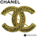 【CHANEL/シャネル】ココマーク　ブローチ　ゴールド×GP 【中古】≪送料無料≫