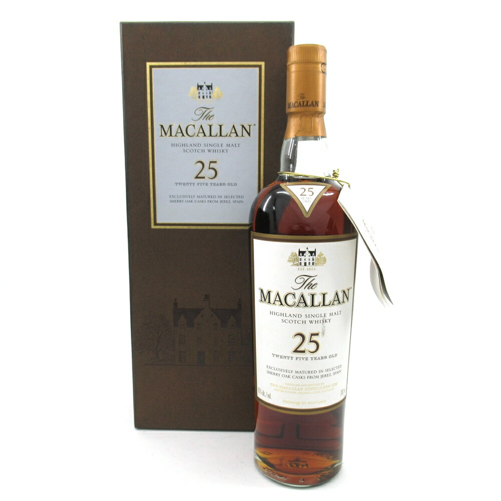 ザ・マッカラン 25年 シェリーオークカスク 旧ボトル 700ml 43% 未開栓 箱付き The Macallan ハイランド スコッチ ウイスキー お酒【中古】【送料無料】