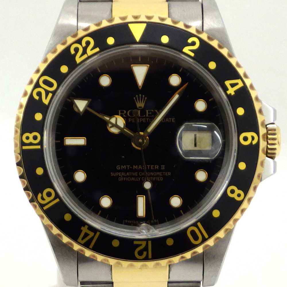 ROLEX ロレックス GMTマスターII 16713 E番 ブラウン 腕時計 SS YG 