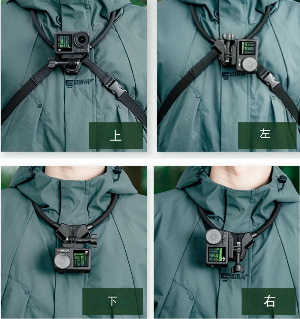 チェストストラップ付き 磁気ネックストラップ、gopro 12、11、insta360、x3、ace、osmoアクション4、3カメラ、pvギア カメラ 運動 ア...