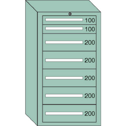 Rakuten - OS　中量キャビネット（6型）　間口693×奥行557×高さ1081mm最大積載量1200kg　　6-1206　136-1049