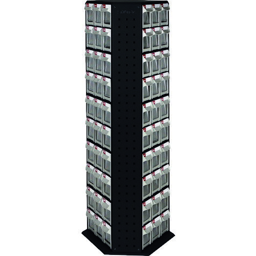 Rakuten - SHUTER　回転パーツスタンド　1280mm　90引出し　黒色　　RFO-690-BK　194-8050