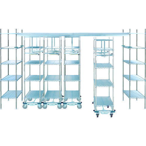 Rakuten - ERECTA　トップトラックモービルユニット＜スーパーシリーズ・ワイヤーシェルフ＞間口3410mm×　　TT34SEMS122M3D4　114-3076