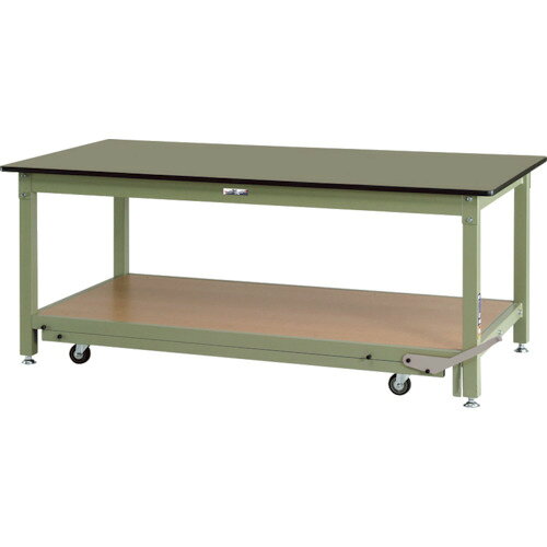 乐天商城 - ヤマテック　ワークテーブル　ペダル移動タイプ（固定時800kg）　W1800×D900×H728mm　　SVRF-1890-GG　125-1149