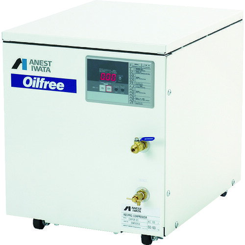 アネスト岩田 レシプロコンプレッサー（オイルフリー） 0．4KW 単相100V…