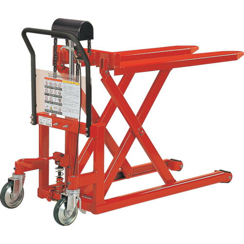 Rakuten - Bishamon　ハンドリフター　スクーパー（手動式）　均等荷重500kg　フォーク寸法1080×6　　LV-50W　460-5161
