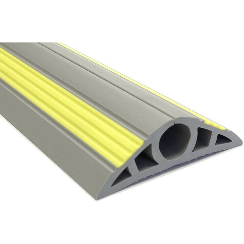 Rakuten - 大研　ケーブルプロテクタ2　40x4M　グレー（黄色ライン入り）　　CP2-40X4MGY　250-3176