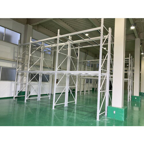 乐天商城 - 双福鋼器　パレットラック　1000kg　3000×2700×1200　ビーム2段　増連　ホワイトグレ　　GP-13027D122ZW　526-0234