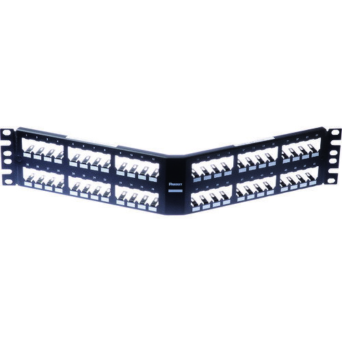 樂天商城 - PANDUIT　シールド対応モジュラーパッチパネル枠　アングルタイプ　48ポート　　CPA48BLY　825-7253
