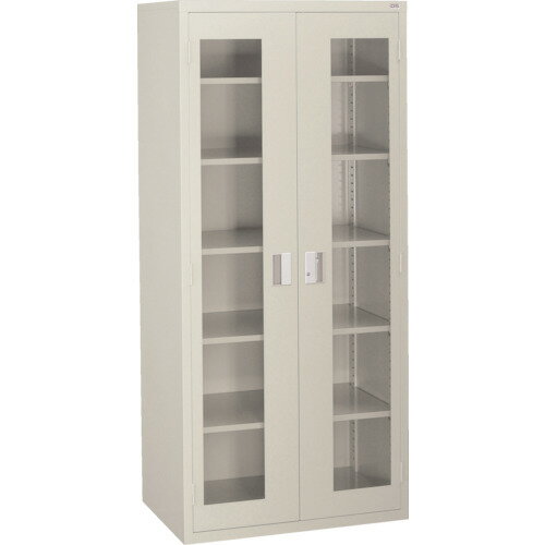 Rakuten - OS　ロッカーSアクリル扉付　最大積載量300kg　棚板2枚（ライトグレー）　　800SAG　135-6324