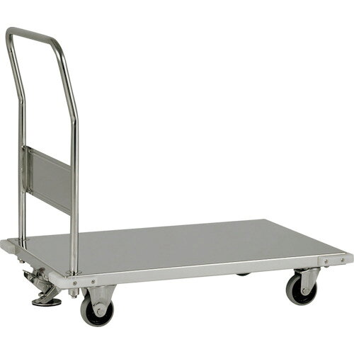 Rakuten - テックサス　ステンレス台車　SUSφ100ウレタン車　フロアストッパー付　　LD-9060D-FS　361-1525