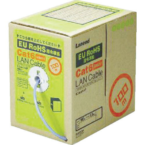 ELECOM　EURoHS指令準拠LANケーブル300m／リール巻ライトグレー　　LD-CT6/LG300/RS　759-4607