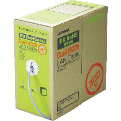 ELECOM　EURoHS指令準拠LANケーブル300m／リール巻ブルー　　LD-CT6/BU300/RS　539-4635
