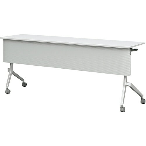 Rakuten - IRIS　フラップテーブル　棚付き　幕板付き　1800×450　ホワイト　　CFT89D-1845MT-WH　267-3821