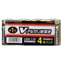オーム　Vアルカリ電池　単1×4本入り　4971275799387