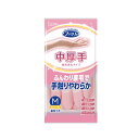 ファミリー ビニール 手袋 中厚手 指先強化 Mサイズ ピンク 1双 4901070712113