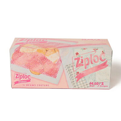 ジップロック デザインバッグ リボン M　40枚　4901670116885