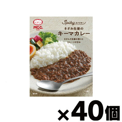 【送料無料!】 MCC食品 SPIKY (スパイキー) きざみ生姜のキーマカレー 160g×40個　4901012049987*40