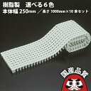 ロールグレーチング 樹脂 製 グレーチング Tタイプ 歩道用 選べる6色 10mセット 幅250×長さ1000mm (1メートル) RRT-250-L1000-...