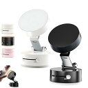 【1点6%、2点11%OFFクーポン】スマホホルダー コンパクト 車載/キッチン/冷蔵庫/職場 いろんな場所で活用 真空吸着 磁気 スマホ固定 磁石 強力 片手...