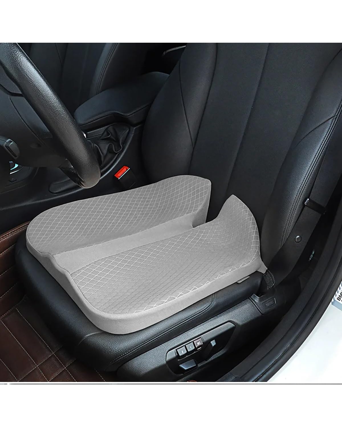 【期間限定10％オフクーポン】車 クッション 低反発 車 座布団 車 お尻クッション 椅子 通気性 滑り止め 車 シートクッション 低反発マット チェア クッション ドーナツ カバー外し PUとメッシュ生地の繋ぎ合せ フロアピロー オフィス 四季 - Image 2