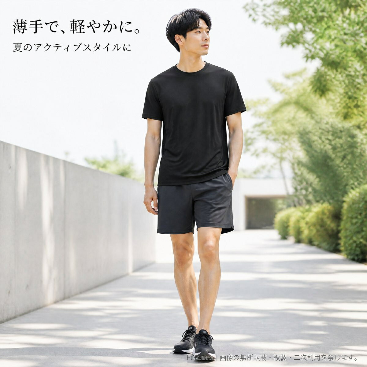 メンズ 速乾Tシャツ 半袖 クルーネック 薄手 通気性 ナイロン混 ストレッチ スポーツ ランニング フィットネス アウトドア 夏用 L〜5XL 6色