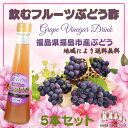 【 飲むフルーツ ぶどう酢 】 1瓶200ml 5本入り 飲む酢 誕生プレゼント 果実酢 健康酢 無添加 国産 美味しいお酢 飲むお酢 フルーツ酢 フルーツ ビ...