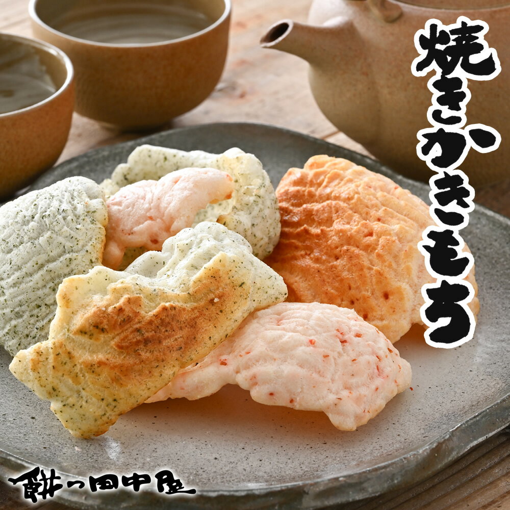 焼きかきもち 餅の田中屋 1861年創業 | 桜エビ えび 海老 昆布 ごま 塩 青のり おかき かきもち かき餅 欠餅 あられ アラレ 焼き 素焼き ノンフラ...