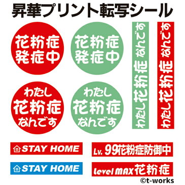 【送料無料】 オリジナル 昇華プリント転写シール 花粉症 (アイロン用) MASKPRINT-14【02P03Dec16】【RCP】【STAY HOME アイロンプリント マスク ステイホーム 手作り ハンドメイド 】