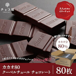 送料無料 チョコ屋 カカオ80 クーベルチュール チョコレート 【80枚入(800g)】 業務用 カカオ70％以上 訳あり 個包装 高カカオ 糖質制限 糖質オフ 低糖質 お菓子 おやつ スイーツ 非常食 お中元 敬老の日【ラッピング不可】