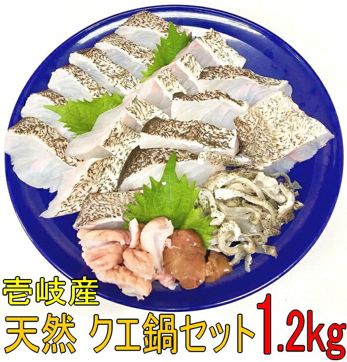 天然 クエ鍋セット 壱岐産 切身/アラ/1.2キロセット/アラ600g/切身600g/5〜6人前/特製クエスープ/肝/胃袋付【#元気いただきますプロジェクト】クエ鍋 あら鍋