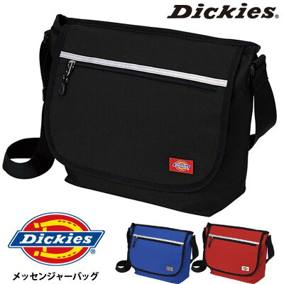 クーポン対象 ショルダーバッグ Dickies ディッキーズ メッセンジャーバッグ 軽量 カジュアル スクール トラベル キッズ ジュニア メンズ レディース スポーツ 部活 塾 リフレクター ブラック レッド ネイビー ブルー