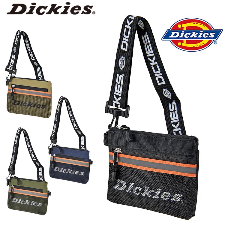 楽天福吉鞄店ミニポーチ Dickies ディッキーズ ショルダー サコッシュ 軽量 スクール トラベル キッズ ジュニア メンズ レディース スポーツ 散歩 ウォーキング ジョギング アウトドア タウン メッシュ リフレクター ロゴ プリント